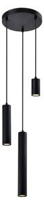 Černý závěsný lustr Tubo pro žárovku 3x GU10 s kulatou základnou - Candellux - LED lustry a svítidla > Kolekce svítidel > Kolekce svítidel TUBO