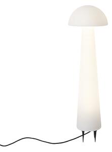 Stojací venkovní lampa bílá 80 cm vč. LED IP44 - Fungi