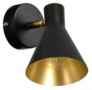 Candellux Černo-zlaté nástěnné svítidlo Less pro žárovku 1x E14 21-70968