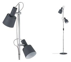 Paulmann 79690 Haldar, stojací lampa 2xE14, šedá/matný chrom, výška 152cm
