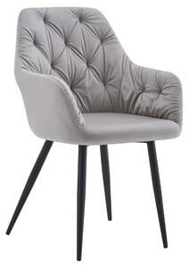 Designové křeslo, šedá Velvet látka, VERIO NEW