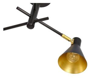 Candellux Černo-zlatý závěsný lustr Less pro žárovku 3x E14 33-70975