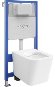 Mexen sada podomítková WC rám Fenix Slim s WC mísou Teo, bílý lesk - 6103385XX00