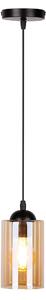 Candellux Černo-hnědý závěsný lustr Bistro pro žárovku 1x E27 31-00569