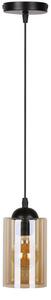 Candellux Černo-hnědý závěsný lustr Bistro pro žárovku 1x E27 31-00569
