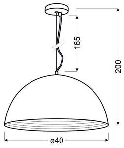 Candellux Měděný závěsný lustr 40cm Amalfi pro žárovku E27 31-26392