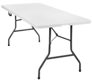 Tectake 402153 zahradní stůl skládací bílý 183x76x74cm - bílá