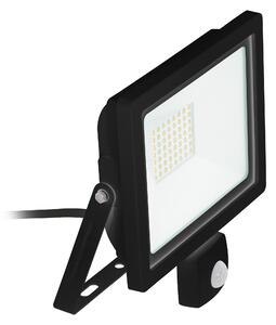 Schrack Venkovní reflektor Filetti s PIR detektorem LED 10W, 1000lm, 3000K, IP65, 13,1x8,9cm, černá