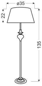 Candellux Stříbrná stojací lampa Gillenia pro žárovku E27 51-11947