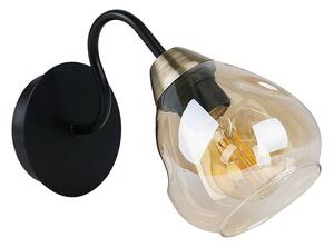 Candellux Černo-zlaté nástěnné svítidlo Unica pro žárovku E27 21-00866