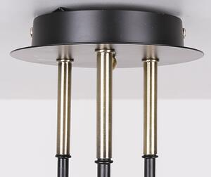 Candellux Černo-zlaté stropní svítidlo Unica pro žárovku 3x E27 33-00880