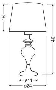 Candellux Stříbrná stolní lampa Gillenia pro žárovku E27 41-11954