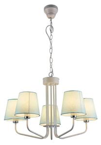 Candellux Modrý závěsný lustr York Ledea pro žárovku 5x E14 50205093