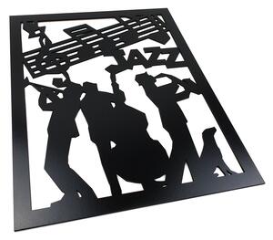 Dřevěná nástěnná dekorace Jazzová kapela černá