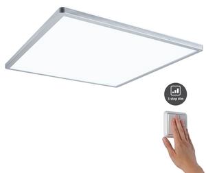 Paulmann 71009 Atria Shine, matně chromové stropní svítidlo s korónou, 22W LED 4000K tříkrokové stmívání, 42x42cm