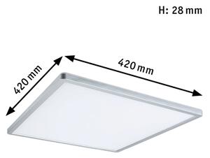 Paulmann 71009 Atria Shine, matně chromové stropní svítidlo s korónou, 22W LED 4000K tříkrokové stmívání, 42x42cm