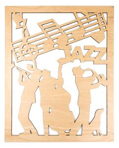 Dřevěná nástěnná dekorace Jazzová kapela