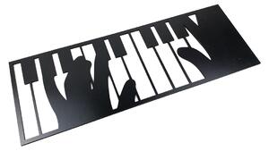 Dřevěná nástěnná dekorace Hra na piano černé
