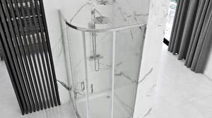 Rea Look sprchový kout 90x90 cm půlkulatá chrom lesk/průhledné sklo REA-K7905