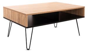 Tutumi - Konferenční stolek Industrial Loft - černá/přírodní - 90x60 cm