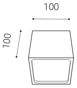 LED2 5111131 Cube, bílá stropní kostka, 12W LED 3000K, 10x10cm, IP54