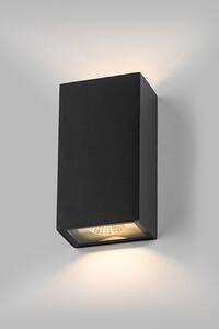 LED2 5100434 Block, nástěnné antracitové svítidlo se svícením nahoru a dolu, 2x3W LED 3000K, výška 16cm, IP54