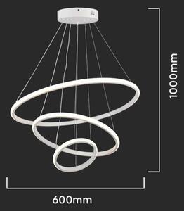 LED Solution Bílé závěsné LED svítidlo kulaté 60cm 32W 8018