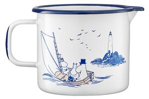 Muurla Kastrol Moomins Sailors 1,3l, smalt / bílo-modrý