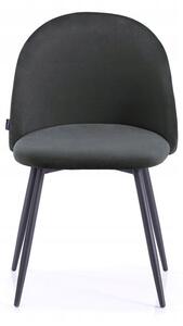 HOMEDE FARO jídelní sametová židle - antacitova barva