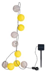 Livarno home Světelný LED řetěz XXL / Závěsné solární LED světlo (Led řetěz 1, šedá/žlutá) (100389227004)