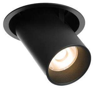 LED2 2252633 Hide, černá nastavitelná bodovka, 10/20W 3000K, prům. 10cm