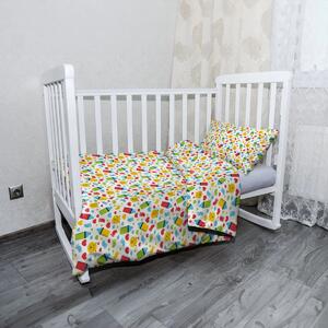 Sablio Mikroplyšové dětské povlečení do postýlky Kojenecké láhve a srdíčka - 120x90 / 40x60