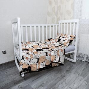 Sablio Mikroplyšové dětské povlečení do postýlky Roztomilá zvířátka - 120x90 / 40x60