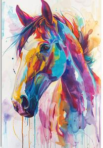 Obraz kůň s imitací malby