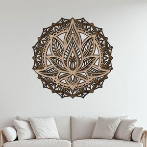 Dřevěná vrstvená mandala KVĚT VĚČNOSTI | Rozměry (cm): 60x60 | Zvolte barvu dekoru: Dub sunoma-Ořech-Wenge