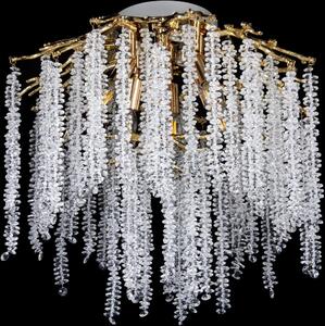 Přisazený lustr 6xE14/60W/230V + 3xLED/3W pr. 54 cm zlatá
