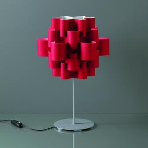 Quadrifoglio Group Sun, designová stolní lampička z červeného textilu, 1x16W LED E27, výška 71cm