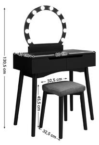 Aldo Toaletní stolek s taburetem v minimalistickém designu RDT