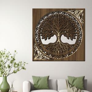 Dřevěný strom ZÁZRAKŮ | Rozměry (cm): 40x40 | Zvolte barvu dekoru: Ořech-Javor-wenge