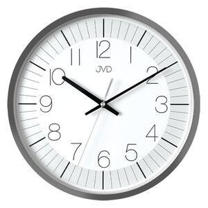 JVD Antracitové nástěnné tiché netikající hodiny JVD JVD HX8019.3 (hodiny s plynulým tichým chodem)
