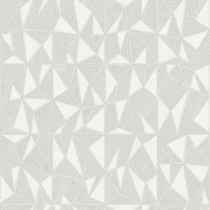 Geometrická vliesová tapeta na zeď, krémovo-šedá, 23204-1, Omega, AdaWall