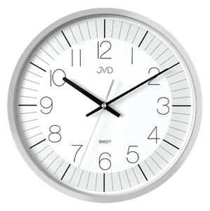 JVD Stříbrné tiché netikající hodiny JVD JVD HX8019.1