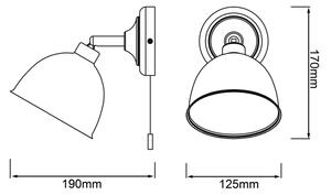 Brilliant - Nástěnné bodové svítidlo TELIO 1xE14/28W/230V modrá