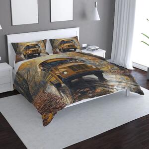 Sablio Povlečení Žlutý školní autobus - 140x200 / 90x70