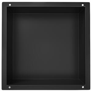 Cerano, zápustná polička do obkladu 30x30x10 cm, černá matná, CER-CER-417473