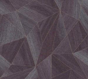 A.S. Création | Vliesová tapeta na zeď Daniel Hechter 36133-5 | 0,53 x 10,05 m | fialová, měděná, šedá