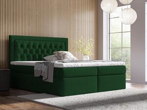 Čalouněná postel SLOAN 90x200 cm Odstín látky: Tmavě zelená (Kronos 14) - eTapik