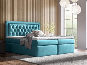 Čalouněná postel SLOAN 90x200 cm Odstín látky: Světlá modrá (Kronos 13) - eTapik