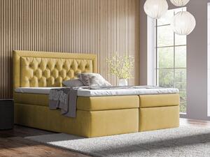 Čalouněná postel SLOAN 90x200 cm Odstín látky: Žlutá (Trinity 18) - eTapik