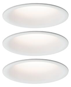 Paulmann 93419 LED Cymbal, set bílých bodovek, 3x6,7W LED 2700K dim-to-warm, prům. 7,7cm, IP44